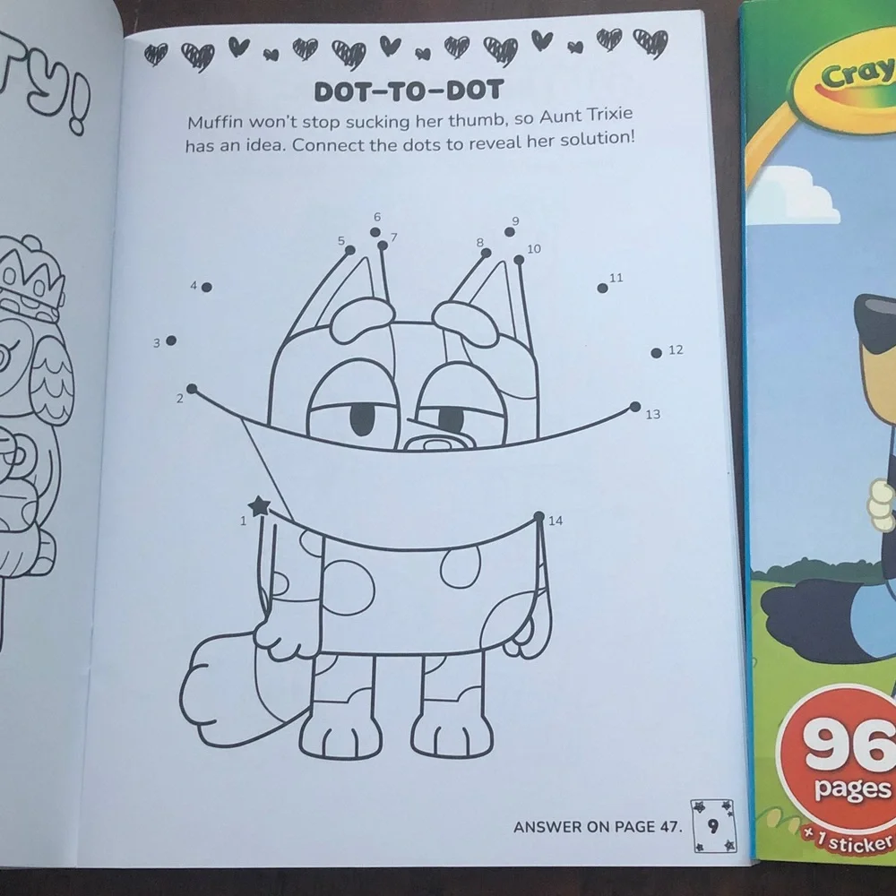 🎃 Bluey & Muffin Coloring & Activities Books Set